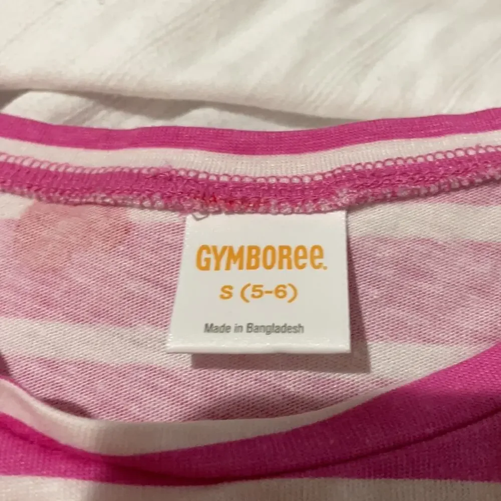 Gymboree S 4/5 hot pink drop waist ruffled high low hemline dress euc cotton
